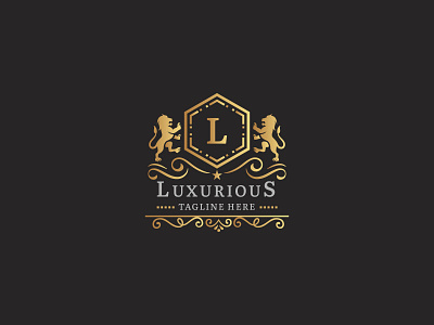 Logo Luxurious gold hotel jewellery l letter letters logo lounge luxury modern office professional resort rich royal royalty shield tech technology text