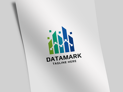 Data Market Logo business corporate digital financial illustration investment logo