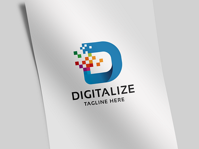 Letter D - Digitalize Logo business design digital financial letter d logo vector