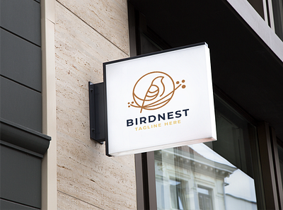 Bird Nest Logo abstract animal beauty bird boutique brand business cartoon concept creative emblem family graphic home illustration logo logotype modern nest outline