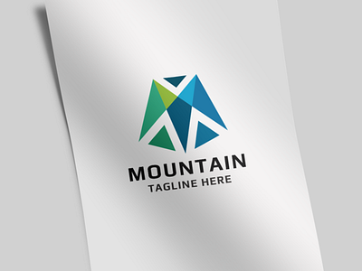 Mountain Man Letter M Logo