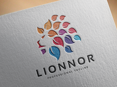 Leader Lion Logo animals business classic colorful company crest elegant emblem financial flowers identity lion lion logo logo luxury mark modern nature power powerpoint