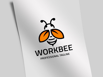 Work Bee Logo bee bee hive bee logo bees bold brand branding bug business creation creative dart flowers fly hard work hive honey hornet insect light