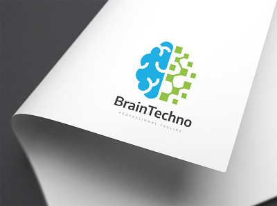Brain Technology Logo ai brain brainstorm brand business cortex creation creative creator data development engineer flash idea identity intelligence intelligent knowledge media mind