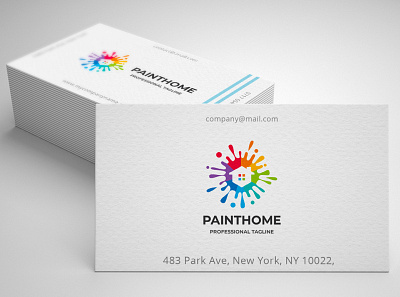 Paint Home Logo architecture art artistic blue brush build building colorful creative designs solution green home home design interior house house art house design house paint house painting solution media