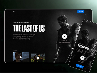 Last Of US - Main Screen Concept animation branding design figma game games graphic design illustration landing last of us logo sony typography ui web design