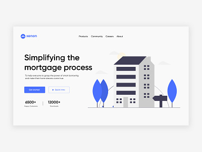 Xenon Landing Page branding design hero page landingpage product design ui ux ux design