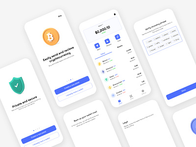 Wallet - Light Mode branding crypto design hero page illustration product design ui ux ux design web3