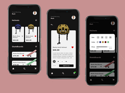 Accessories | Ecommerce adobe xd animation app app concept app design app ui cart daily design design ecommerce helmet interface minimal product design skateboards ui ui ux ux