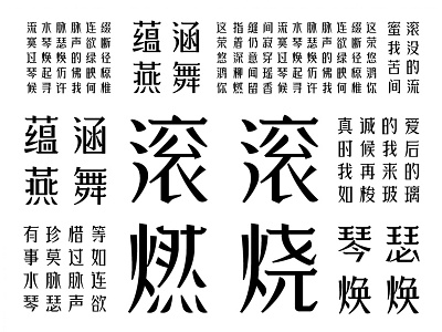 typeface 字体传奇字样-菠萝体 typeface 中文字体 字形设计