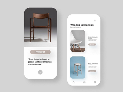 Furniture chairs app app best shot cart chair chairdesign checkout checkout page clean dribbble ecommerce ecommerce app ecommerce design furniture furniture app furniture design minimal popular popular design ui