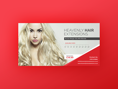 Hair Online Ad Banner ad design adobe photoshop advertising banner banner design graphic design hair hair extensions