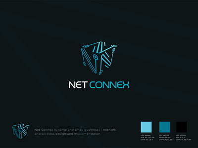 Net Connex 3d logo adobe illustrator design graphic design logo logodesign tech techno