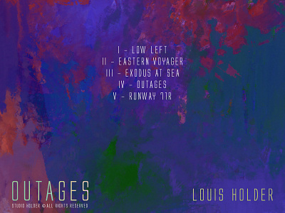 OUTAGES - Louis Holder Album Artwork album cover branding concept design graphic graphic design illustration music narrative procreate product design typography