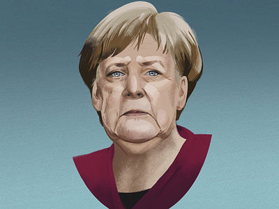 Angela Merkel portrait illustration angelamerkel article digitalillustration drawing editorial illustration illustrator pencile procreate