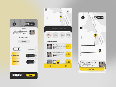 Parking Finder Mobile App Design app graphic design mobile mobile ui parking finder ui user interface