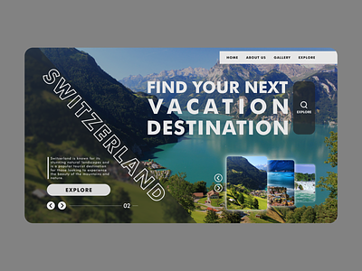 Vacation Destination Website Design design destination tour tourist ui ui website uiux user interface vacation vacation destination website