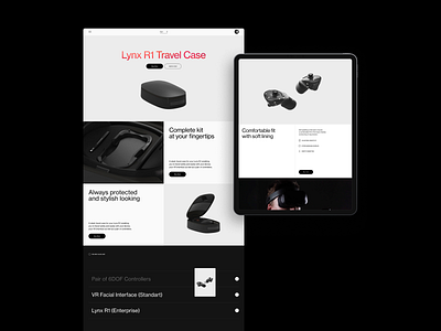 Lynx R1 Headset adaptive design headset inspiration landing page tablet technology typography ui ux vr webdesign