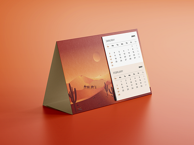 Calendar branding design illustration poligraphy