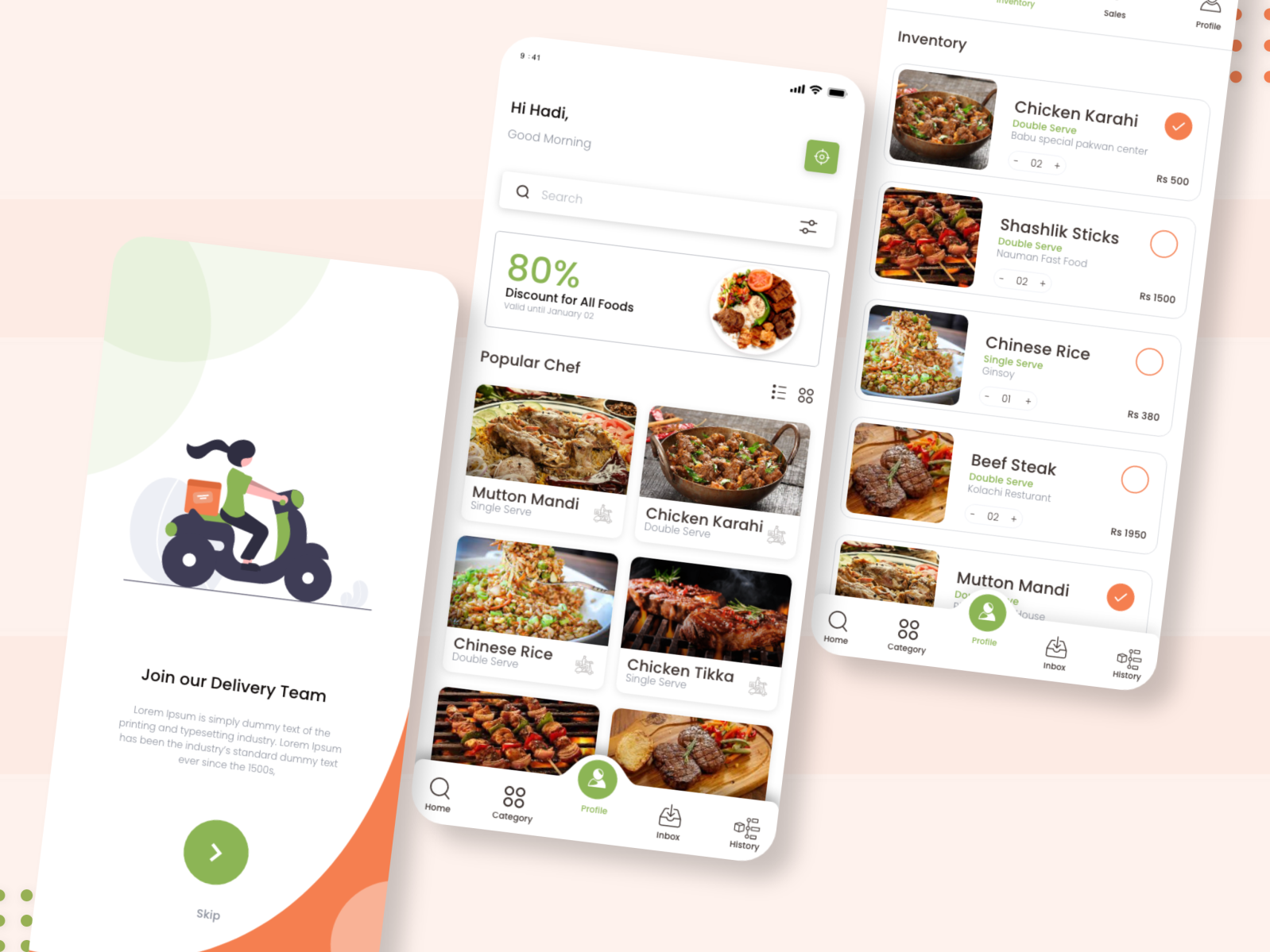 Food Delivery App UI Design by hadi hassan on Dribbble