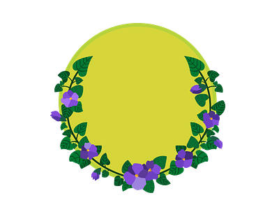 Violet Wreath floral illustrator vector wreath