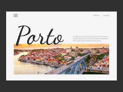 Porto city concept minimalism porto portugal ui web