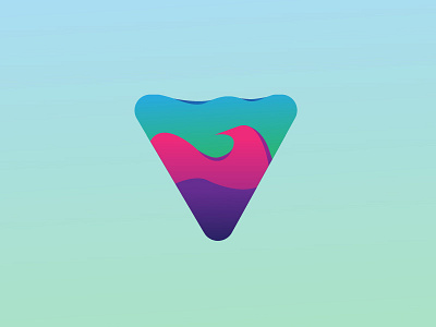 V for Vally illustrator logo vector