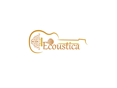 Ecoustica graphic illustration logo music vector