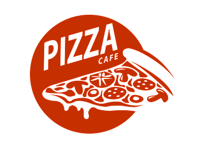 Logo design - Pizza Cafe 30daychallenge 30daylogochallenge brand design brand identity illustration illustrator logo logodesign minimalist vector