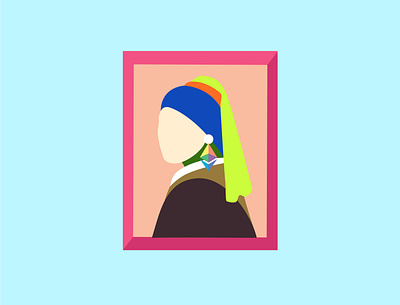 Girl with an ETH Earrings adobe design illustration logo nft eth vector
