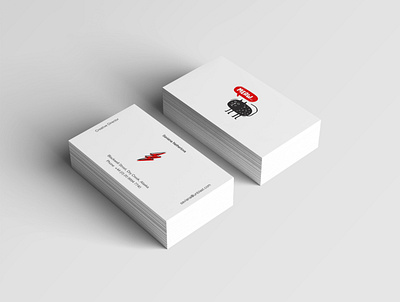Business card art branding business card businesscard cat design design art illustration red thunder vector