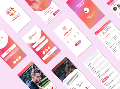 Whirl Dating App Screen Board dating app design product product design ui