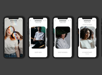 Minimum- clothes you need adobexd branding concept design ui ux