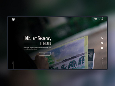 Landing page for Illustrator artist design illustration minimal ui ux web web design website