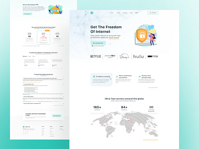 VPN Service Landing Page app design graphic design ui ux visual web website