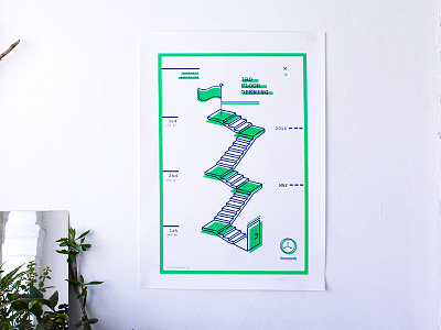 Commemorative Poster barcelona betahaus graphic silkscreen vector