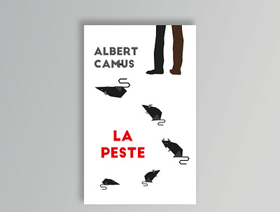 Albert Camus La Peste book cover design illustration