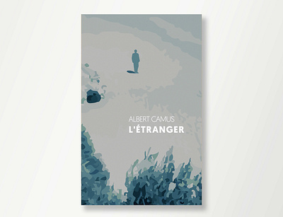 Albert Camus Stranger book cover design illustration