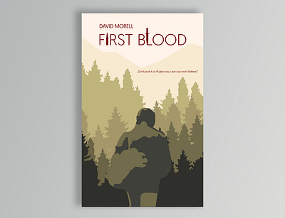 David Morell First Blood book cover design illustration