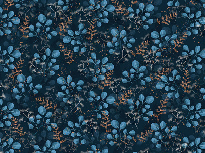pattern design "Summer night" artsy pattern delicate pattern design for print illustrated pattern illustration illustration art pattern pattern design pattern for print patterns
