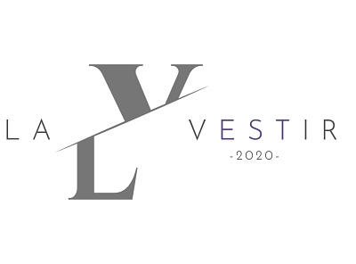 La Vestir adobe illustrator apparel icon identity design logo minimal typography