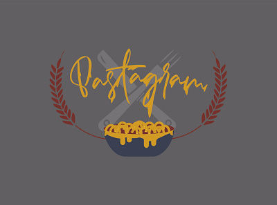 Pastagram adobe illustrator design food icon illustration logo