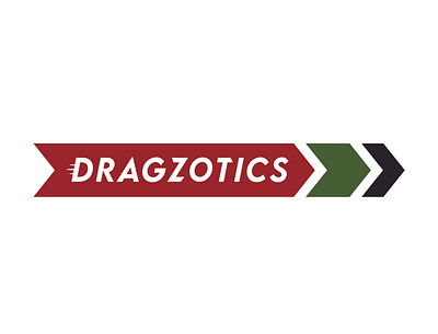 Dragzotics automotive branding design flat illustration logo minimal motorsport