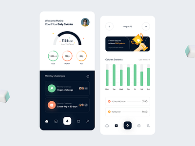 Calorie Tracker ace agency agency calorie calorie tracker color concept design designer typography ui ux