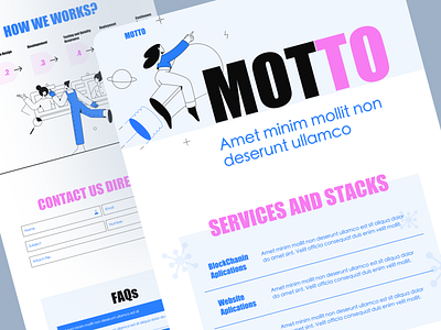 MOTTO Landing Page branding concept design designer illustration logo typography ui ux vector