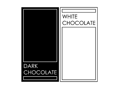 DARK & WHITE CHOCOLATE packing design