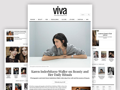 Viva - Article Page front end development lifestyle magazine responsive ui ux