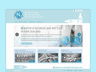 N Water - Marketing Website bottled water front end development ia ui design ux
