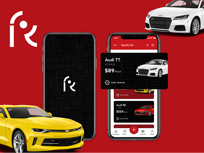 Car Rental App design icon logo typography ui