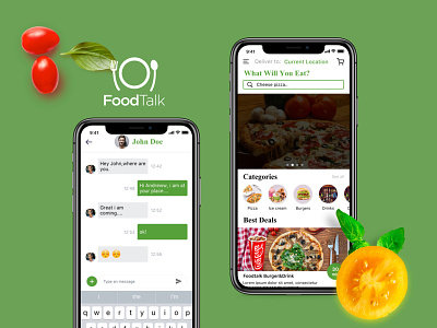 Food Talk App app design icon logo typography ui ux